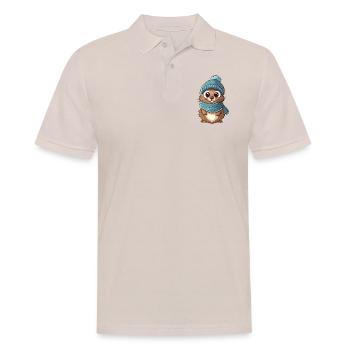 Cute gopher with scarf and bobble hat. - Men's Polo Shirt - beige - Front - Nico (186cm)