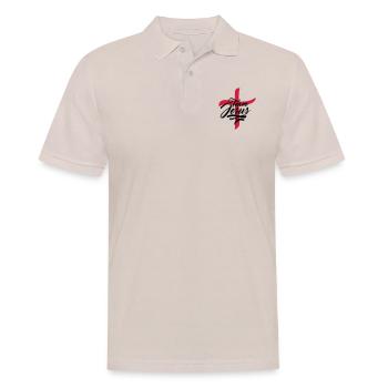 kreuz symbol team crew freunde jesus christus cool - Männer Poloshirt - Beige - Vorne - Nico (186cm)
