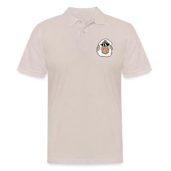 Cute Sheep Old Captain Cap Face Cartoon - Men's Polo Shirt - beige - Front - Nico (186cm)