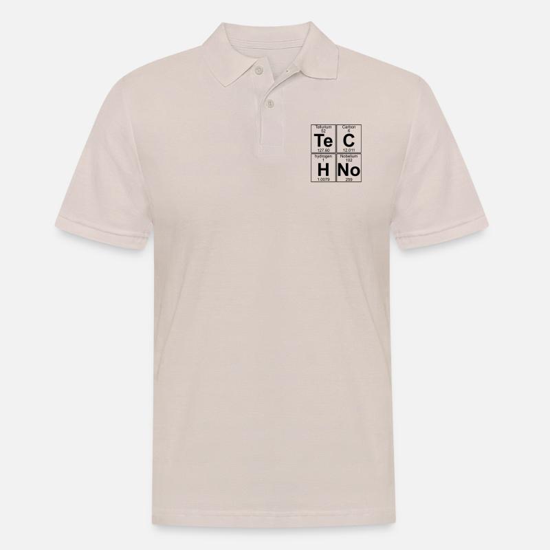 Te-C-H-No (techno) - Männer Poloshirt - Beige