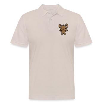 Hase Kaninchen Häschen Nagetier Kleintier niedlich - Männer Poloshirt - Beige - Vorne - Nico (186cm)
