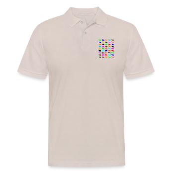 Multi Color Kuh - Männer Poloshirt - Beige - Vorne - Nico (186cm)