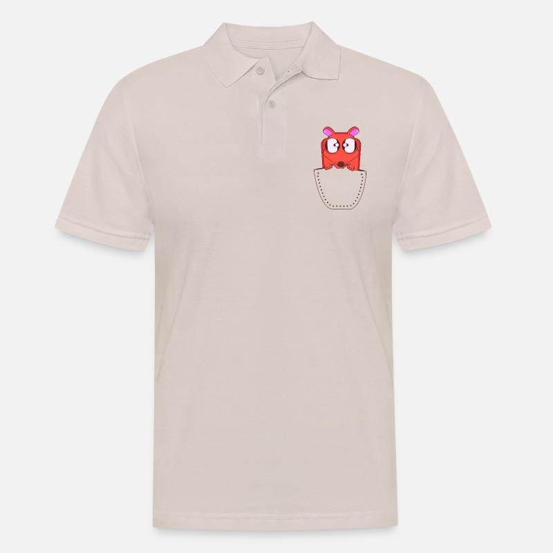 ICH ESSE DICH - Männer Poloshirt - Beige