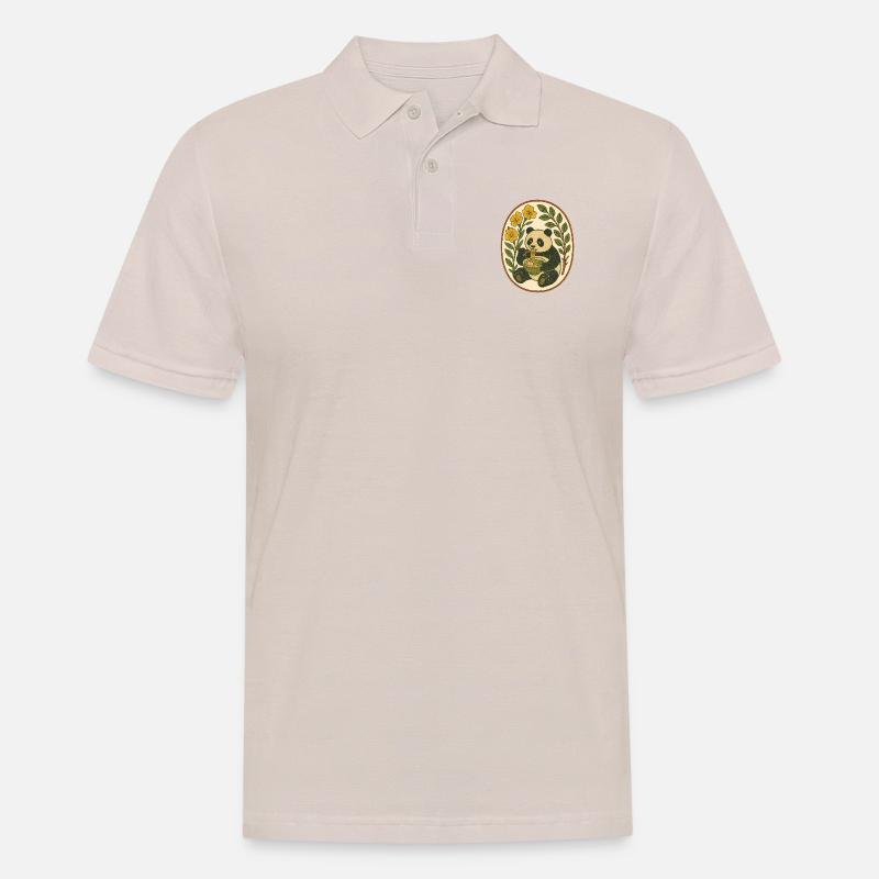 Ramen Panda - Männer Poloshirt - Beige