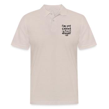 I m not crying i m ordering dinner - Männer Poloshirt - Beige - Vorne - Nico (186cm)