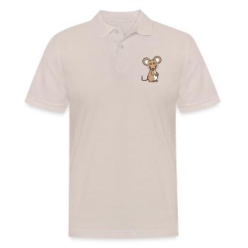 Mouse Mouse Cute Little Rat Rodent Friendly - Men's Polo Shirt - beige - Front - Nico (186cm)