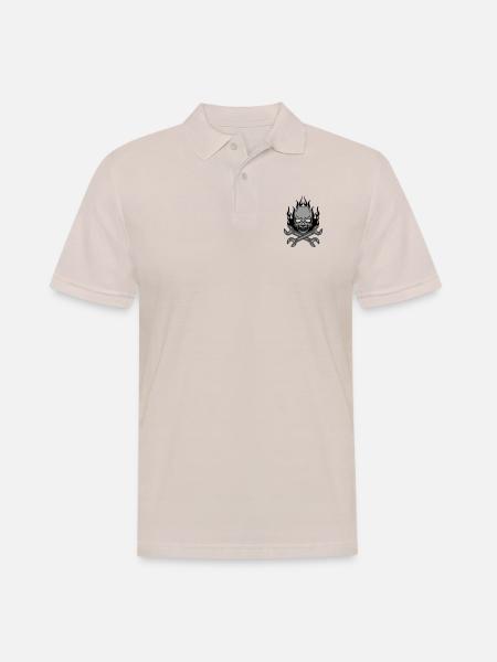 Tuning Skull - Männer Poloshirt - Beige