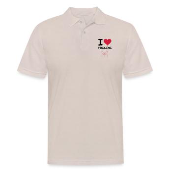I Love Mastrubieren - Männer Poloshirt - Beige - Vorne - Nico (186cm)