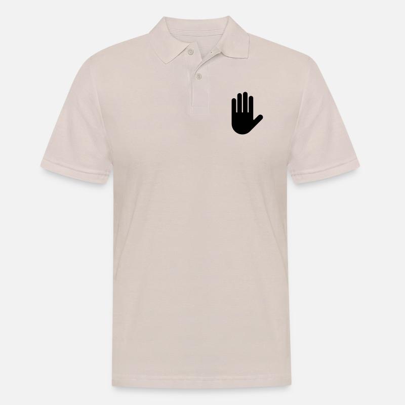 Hand - Männer Poloshirt - Beige