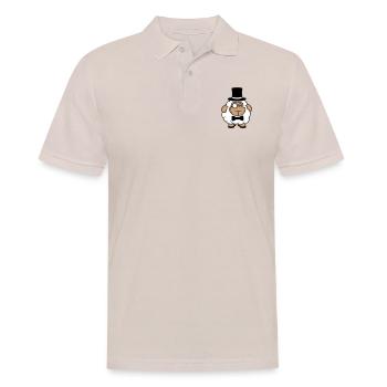 Schaf Herr Gentleman Zylinder Hut Monokel Brille - Männer Poloshirt - Beige - Vorne - Nico (186cm)