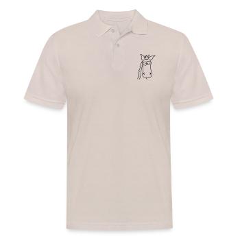 Funny Comic Horse - Men's Polo Shirt - beige - Front - Nico (186cm)