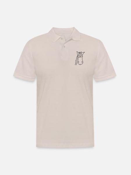 Funny Comic Horse - Men's Polo Shirt - beige