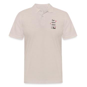 Papa + Maman + Amour - Polo Homme - beige - Devant - Nico (186cm)