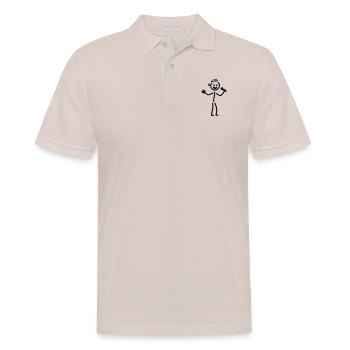 Karaoke Männchen - Männer Poloshirt - Beige - Vorne - Nico (186cm)