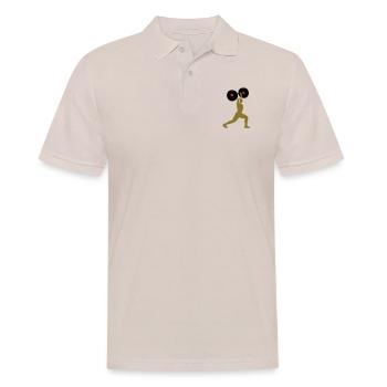 weight lifting - Men's Polo Shirt - beige - Front - Nico (186cm)