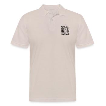 When Life Throws You Curve Balls - Men's Polo Shirt - beige - Front - Nico (186cm)