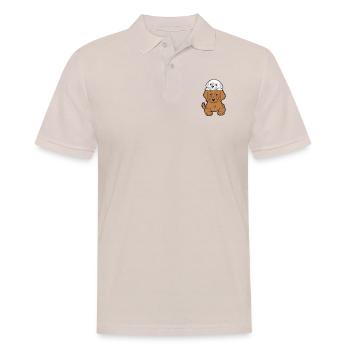 2 chiots chiens couchés sur le dessus deux amis duo - Polo Homme - beige - Devant - Nico (186cm)