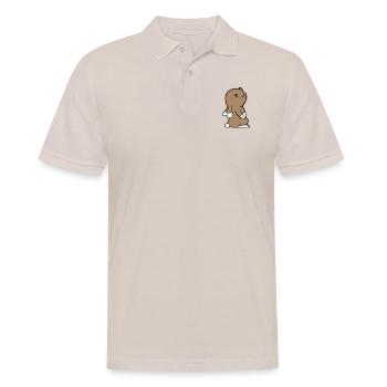 Rabbit looks up watching stars - Men's Polo Shirt - beige - Front - Nico (186cm)