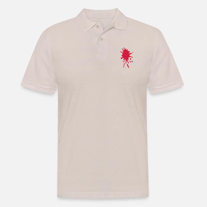 Blutfleck - Männer Poloshirt - Beige