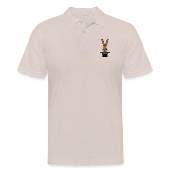 Hase Zylinder Hut Zauberer Kaninchen zaubern süß - Männer Poloshirt - Beige - Vorne - Nico (186cm)