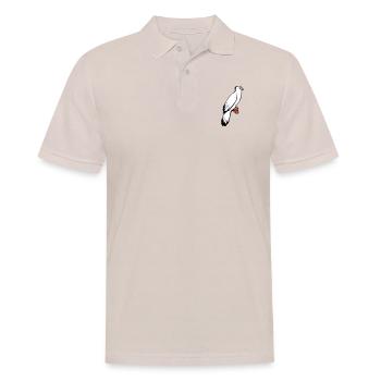 Vogel sitzt süß Käfig Ast Haustier lieber Papagei - Männer Poloshirt - Beige - Vorne - Nico (186cm)