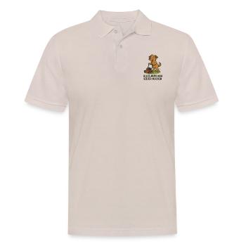 Alles muss man selber machen - Männer Poloshirt - Beige - Vorne - Nico (186cm)