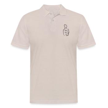 daumen_hoch_zunge_raus - Polo Homme - beige - Devant - Nico (186cm)