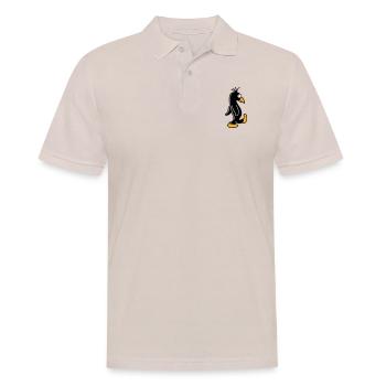 Pinguin läuft ulkig dumm guckt lustig doof albern - Männer Poloshirt - Beige - Vorne - Nico (186cm)