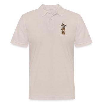 2 bunnies standing watching team friends crew brothers - Men's Polo Shirt - beige - Front - Nico (186cm)