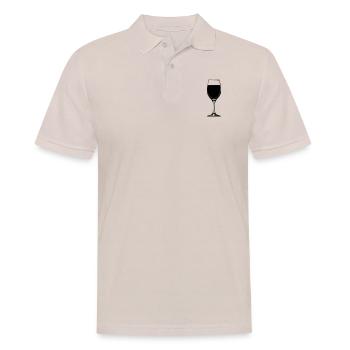 wein weinglas weinflasche design - Männer Poloshirt - Beige - Vorne - Nico (186cm)