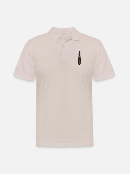 Zündkerze / spark plug (1c) - Men's Polo Shirt - beige