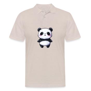bébé panda mignon, style chibi - Polo Homme - beige - Devant - Nico (186cm)