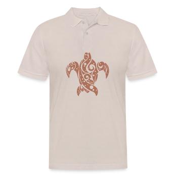 sea turtle, sea turtle tattoo - Men's Polo Shirt - beige - Front - Nico (186cm)