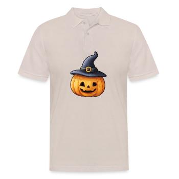 citrouille et chapeau de sorcière - Polo Homme - beige - Devant - Nico (186cm)
