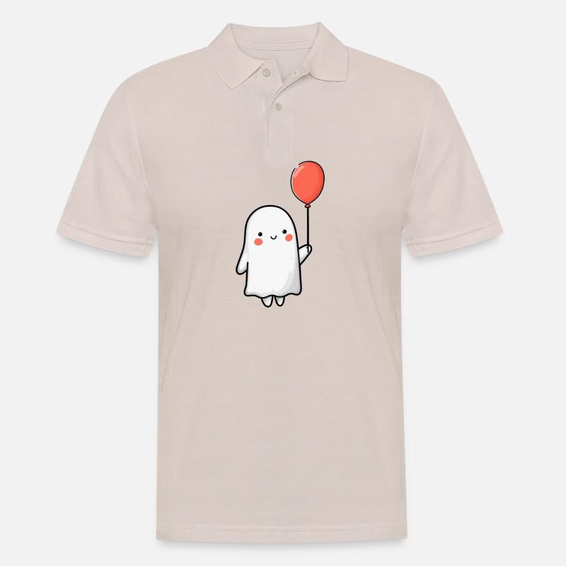 Geist und Ballon - Männer Poloshirt - Beige