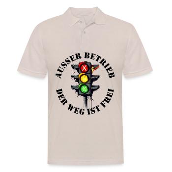 Un gouvernement aux feux tricolores en panne - Critique politique - Polo Homme - beige - Devant - Nico (186cm)