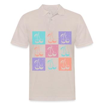 Cerises, couleurs vives de l’été - Polo Homme - beige - Devant - Nico (186cm)
