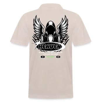 Heaven Engel im Hoodie - Engelflügel - Männer Poloshirt - Beige - Hinten - Nico (186cm)
