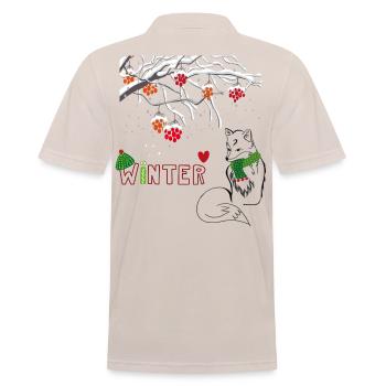 Winter Fuchs - Männer Poloshirt - Beige - Hinten - Nico (186cm)