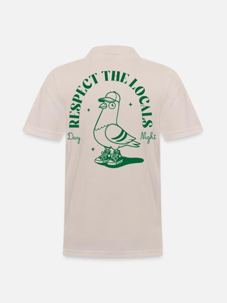 Vogel Sneaker Mascot with Cap - Men's Polo Shirt - beige