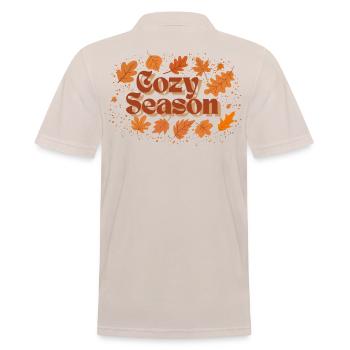 Automne Confortable Saison Motif Design - Polo Homme - beige - Dos - Nico (186cm)