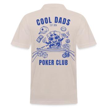 Cool dads Poker club dad_shirt Fathers_day Tee - Men's Polo Shirt - beige - Back - Nico (186cm)