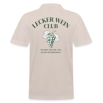 Lecker Wein Club Weinliebhaber Design Geschenk - Männer Poloshirt - Beige - Hinten - Nico (186cm)