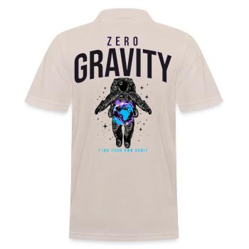 Zero Gravity Astronaut Erde Weltraum - Männer Poloshirt - Beige - Hinten - Nico (186cm)