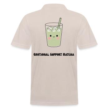 Matcha de soutien émotionnel doux - Polo Homme - beige - Dos - Nico (186cm)
