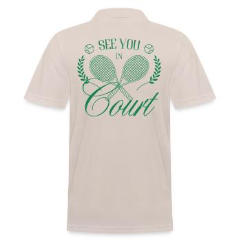 On se voit au Club de Tennis Court - Polo Homme - beige - Dos - Nico (186cm)
