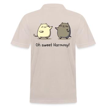 Oh, Sweet Harmony - Chats de dessin animé - Polo Homme - beige - Dos - Nico (186cm)