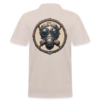 Steampunk Mask - Men's Polo Shirt - beige - Back - Nico (186cm)