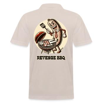 Une satire de saucisses fait griller un papa en guise de barbecue de vengeance - Polo Homme - beige - Dos - Nico (186cm)