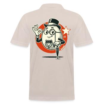 Das elegante Gentleman-Ei - Männer Poloshirt - Beige - Hinten - Nico (186cm)